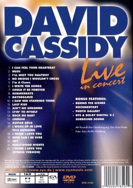 Produktbild: David Cassidy - Live In Concert