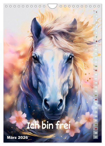 Produktbild: Ich bin stark - Ein tierischer Affirmationskalender (Wandkalender 2026 DIN A4 hoch), CALVENDO Monatskalender