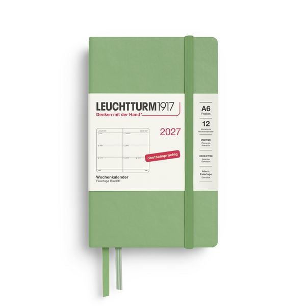 Produktbild: Wochenkalender Pocket (A6) 2027, Salbei, Deutsch