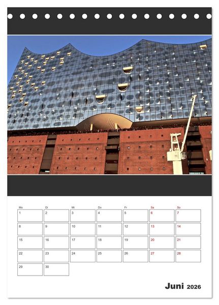Produktbild: Spitze! Elbphilharmonie Hamburg 2026 (Tischkalender 2026 DIN A5 hoch), CALVENDO Monatskalender