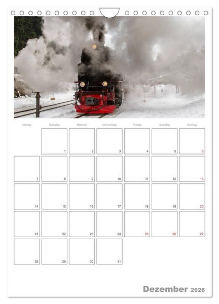 Produktbild: Mit Dampf durch den Harz (Wandkalender 2026 DIN A4 hoch), CALVENDO Monatskalender