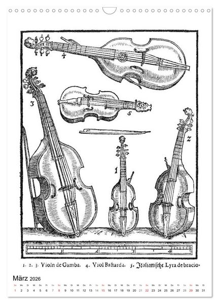 Produktbild: Michael Praetorius Syntagma Musicum (Wandkalender 2026 DIN A3 hoch), CALVENDO Monatskalender