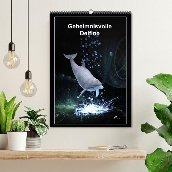 Produktbild: Geheimnisvolle Delfine (Wandkalender 2026 DIN A2 hoch), CALVENDO Monatskalender