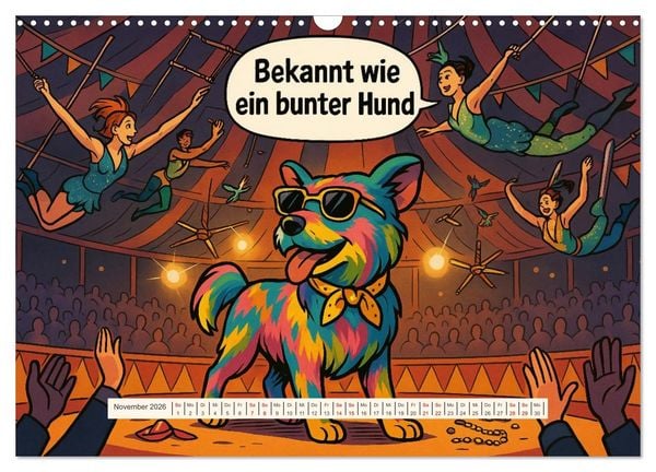 Produktbild: Tierischer Humor im Alltag (Wandkalender 2026 DIN A3 quer), CALVENDO Monatskalender