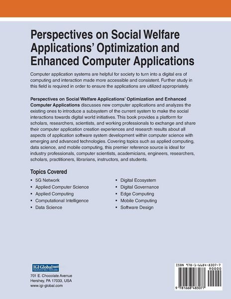 Produktbild: Perspectives on Social Welfare Applications' Optimization and Enhanced Computer Applications