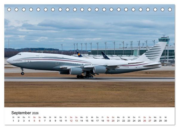 Produktbild: Boeing 747 Kalender (Tischkalender 2026 DIN A5 quer), CALVENDO Monatskalender