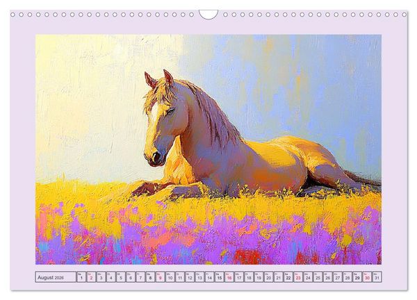 Produktbild: Tiere auf dem Bauernhof. Farbenfrohe Tierportraits im Stil der &Ouml;lmalerei (Wandkalender 2026 DIN A3 quer), CALVENDO Monatskalender