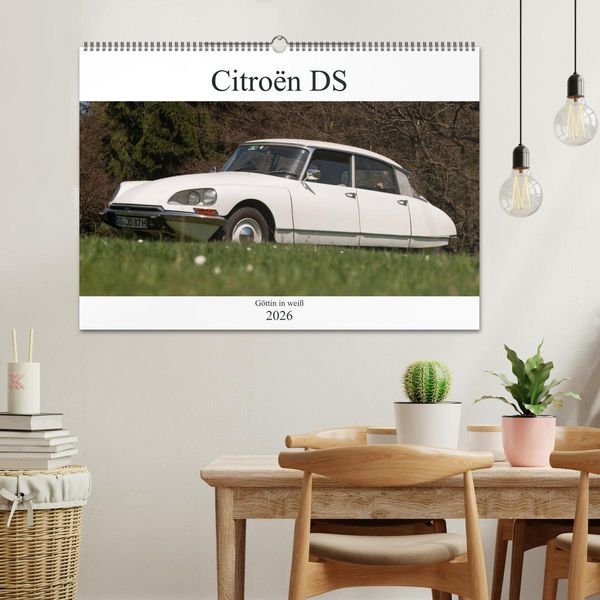 Produktbild: Citro&euml;n DS - G&ouml;ttin in wei&szlig; (Wandkalender 2026 DIN A2 quer), CALVENDO Monatskalender