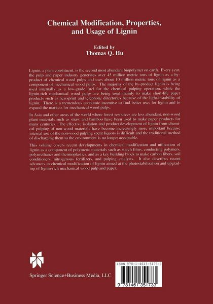 Produktbild: Chemical Modification, Properties, and Usage of Lignin