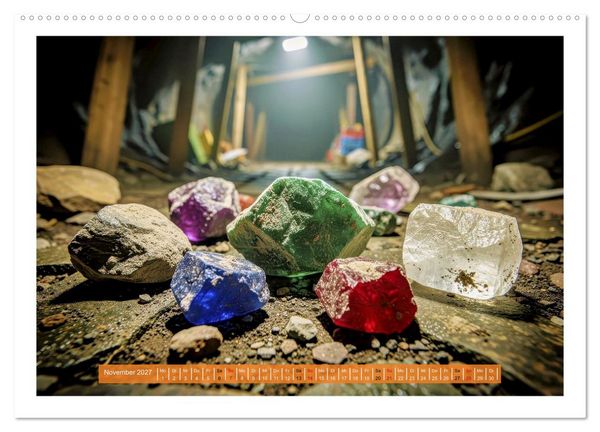Produktbild: Edelsteine und Kristalle - Makro (Wandkalender 2027 DIN A2 quer), CALVENDO Monatskalender