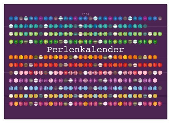Perlenkalender (Wandkalender 2026 DIN A4 quer), CALVENDO Monatskalender
