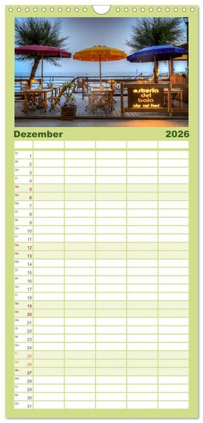 Produktbild: Familienplaner 2026 - Italienische Riviera Cinque Terre mit 5 Spalten (Wandkalender, 21 x 45 cm) CALVENDO