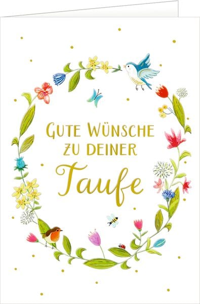 Produktbild: Gru&szlig;karten - Gl&uuml;ckw&uuml;nsche zur Taufe (4x6 Ex.)