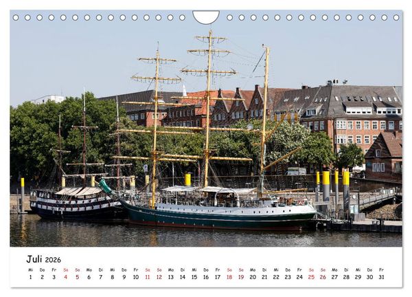 Produktbild: Bremen - Die Hansestadt an der Weser (Wandkalender 2026 DIN A4 quer), CALVENDO Monatskalender