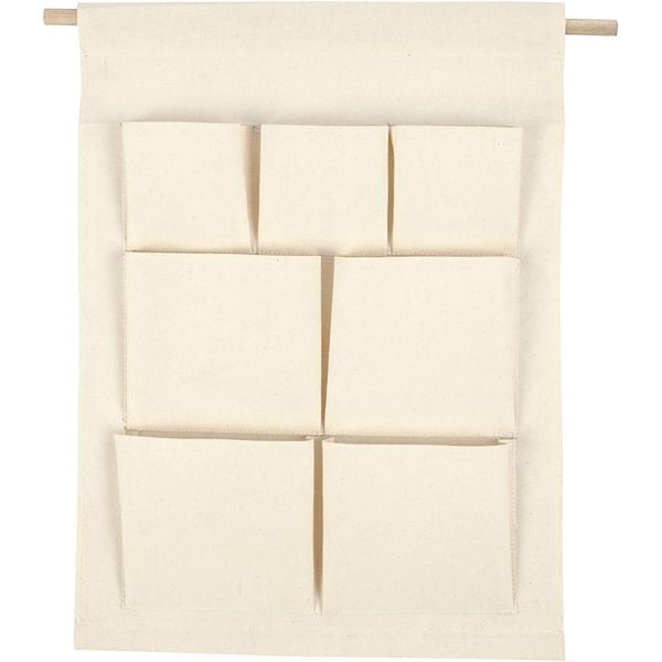 Produktbild: Creativ Company Organizer-Taschen zum Aufh&auml;ngen, H 46 cm, B 34 cm, Hellnatur, 1 Stk