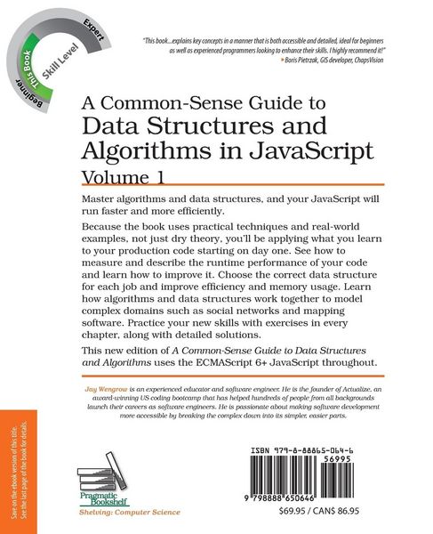 Produktbild: A Common-Sense Guide to Data Structures and Algorithms in Javascript, Volume 1
