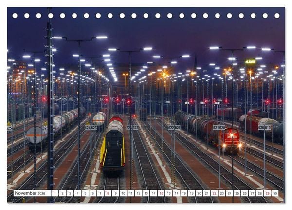Produktbild: HALLE SAALE BEI NACHT (Tischkalender 2026 DIN A5 quer), CALVENDO Monatskalender
