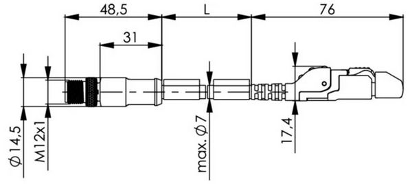 Produktbild: Teleg&auml;rtner 100017286 Verbindungsleitung Stecker 3m 1St.