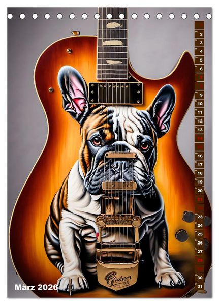 Produktbild: Traumhafte Gitarren (Tischkalender 2026 DIN A5 hoch), CALVENDO Monatskalender