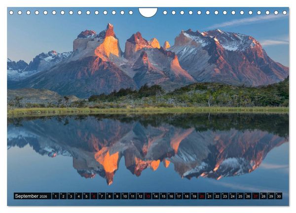 Produktbild: Patagonien und Feuerland (Wandkalender 2026 DIN A4 quer), CALVENDO Monatskalender