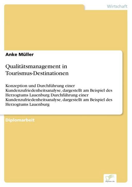 Produktbild: Qualit&auml;tsmanagement in Tourismus-Destinationen