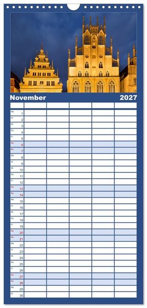 Produktbild: Familienplaner 2027 - Magisches M&uuml;nster mit 5 Spalten (Wandkalender, 21 x 45 cm) CALVENDO