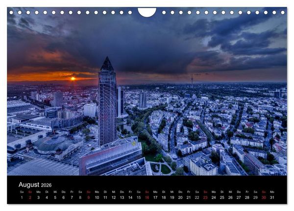 Produktbild: Frankfurt Skylights 2026 (Wandkalender 2026 DIN A4 quer), CALVENDO Monatskalender