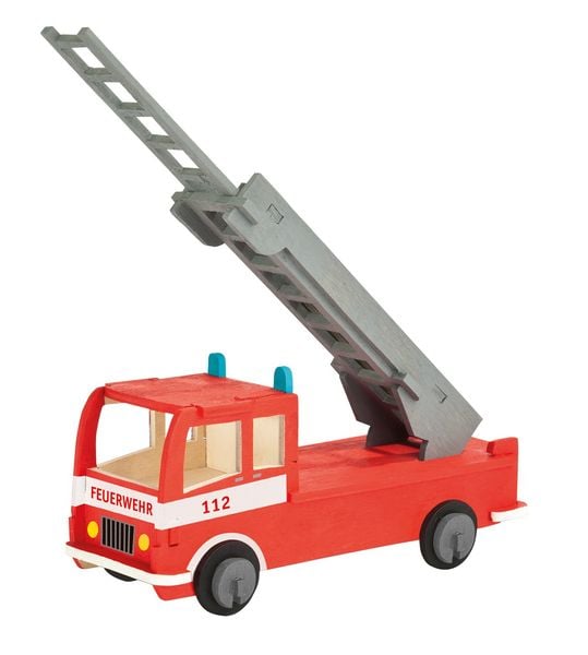 Produktbild: PEBARO 851/2L - Holzbausatz Feuerwehrauto, Laser cut Bastelset