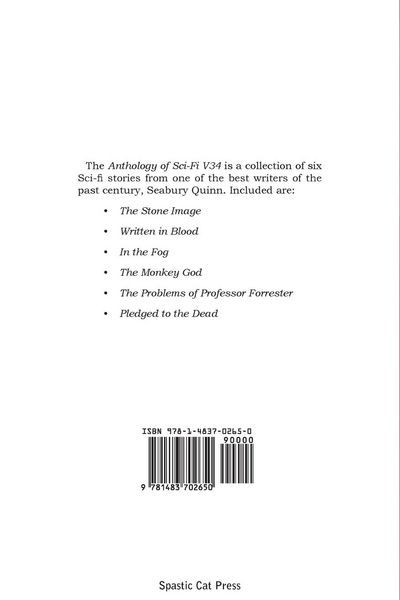 Produktbild: Anthology of Sci-Fi V34, the Pulp Writers - Seabury Quinn