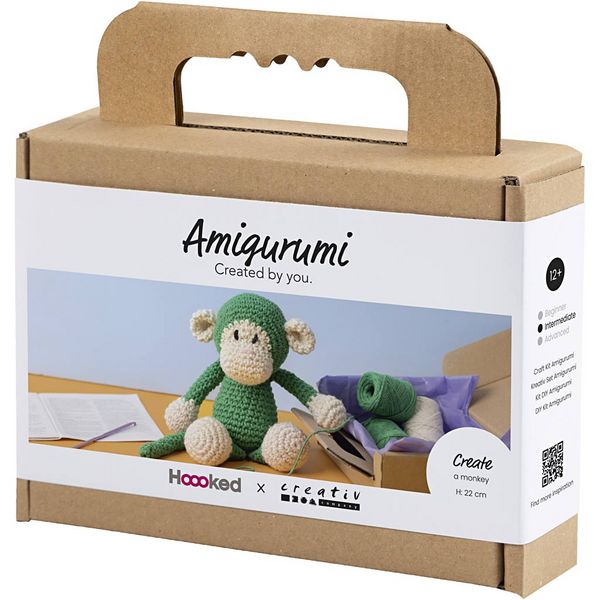 Produktbild: Creativ Company Kreativ Set Amigurumi, Affe, Gr&uuml;n, Creme