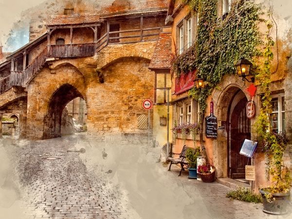 Produktbild: CALVENDO Puzzle Rothenburg ob der Tauber 1000 Teile Puzzle quer | 1000 Teile Lege-Gr&ouml;&szlig;e 64 &times; 48 cm Foto-Puzzle f&uuml;r gl&uuml;ckliche Stunden