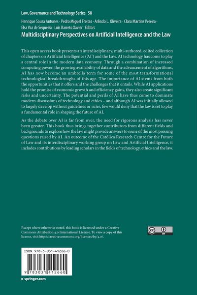 Produktbild: Multidisciplinary Perspectives on Artificial Intelligence and the Law