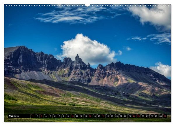 Produktbild: Eine Rundreise durch Island (Wandkalender 2026 DIN A2 quer), CALVENDO Monatskalender