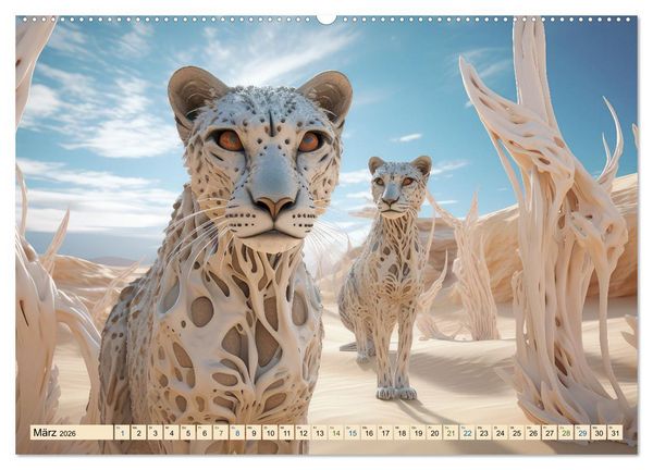 Produktbild: Surrealismus trifft W&uuml;ste (hochwertiger Premium Wandkalender 2026 DIN A2 quer), Kunstdruck in Hochglanz
