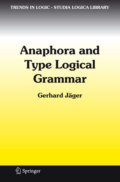 Produktbild: Anaphora and Type Logical Grammar