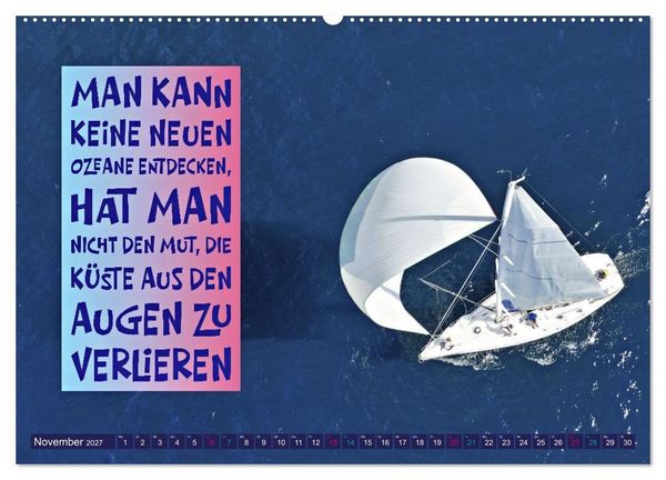 Produktbild: Segeln - mit einem Augenzwinkern (Wandkalender 2027 DIN A2 quer), CALVENDO Monatskalender