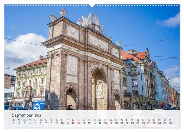 Produktbild: Innsbruck - Die sch&ouml;ne Hauptstadt Tirols (Wandkalender 2026 DIN A2 quer), CALVENDO Monatskalender