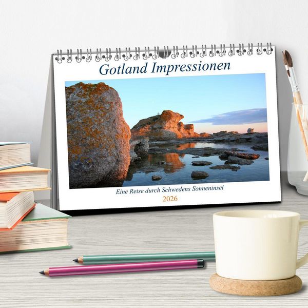 Produktbild: Gotland Impressionen (Tischkalender 2026 DIN A5 quer), CALVENDO Monatskalender