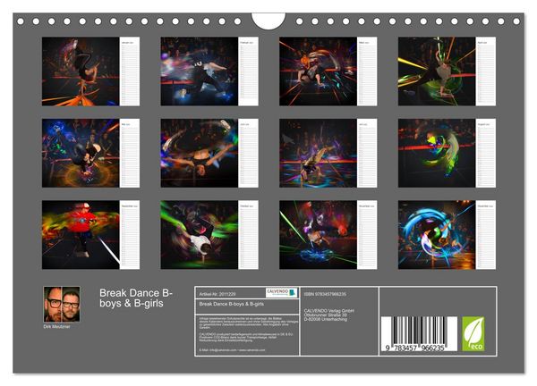Produktbild: Break Dance B-boys & B-girls (Wandkalender 2026 DIN A4 quer), CALVENDO Monatskalender