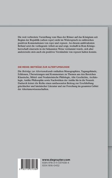 Produktbild: 'K&ouml;nigtum' in der politischen Kultur des sp&auml;trepublikanischen Rom
