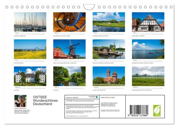 Produktbild: OSTSEE Wundersch&ouml;nes Deutschland (Wandkalender 2026 DIN A4 quer), CALVENDO Monatskalender