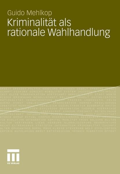 Produktbild: Kriminalit&auml;t als rationale Wahlhandlung