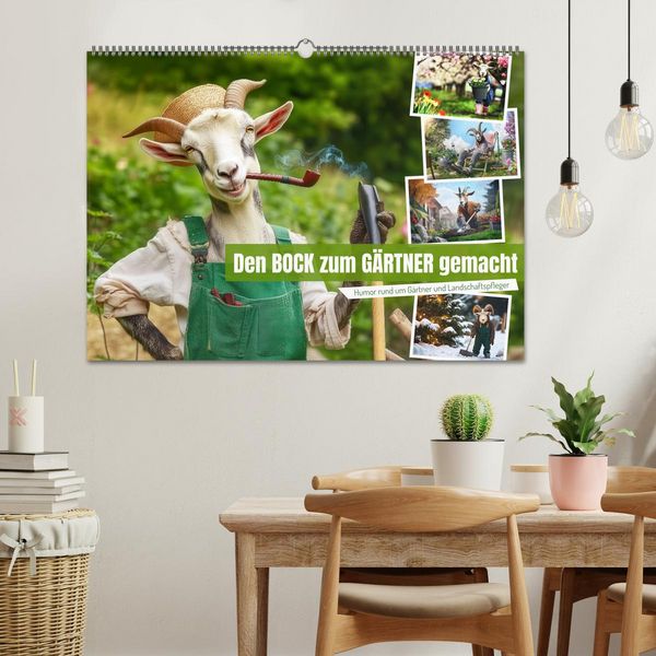 Produktbild: Den Bock zum G&auml;rtner gemacht (Wandkalender 2026 DIN A2 quer), CALVENDO Monatskalender