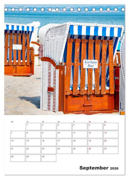 Produktbild: R&uuml;gen - Terminplaner (Tischkalender 2026 DIN A5 hoch), CALVENDO Monatskalender