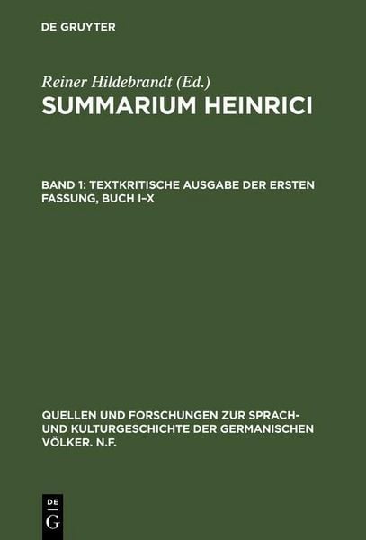 Produktbild: Textkritische Ausgabe der ersten Fassung, Buch I-X