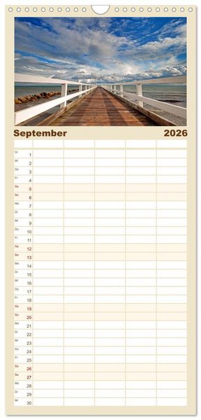 Produktbild: Familienplaner 2026 - Gr&ouml;mitz - Ostseebad an der Sonnenseite mit 5 Spalten (Wandkalender, 21 x 45 cm) CALVENDO