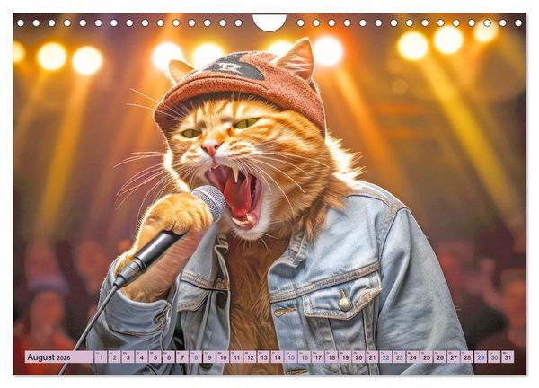 Produktbild: Ginger - Samtpfotiger Abenteurer (Wandkalender 2026 DIN A4 quer), CALVENDO Monatskalender