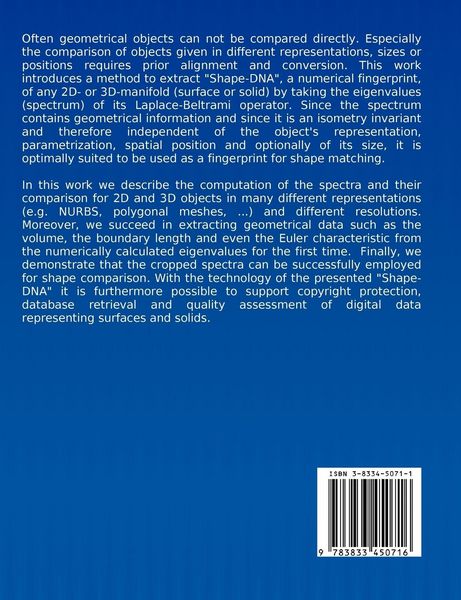 Produktbild: Laplace Spectra for Shape Recognition