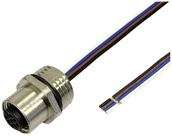 Produktbild: BKL Electronic 2703008 Sensor/Aktor Einbaubuchse M12 0.5m Polzahl Sensoren: 4.5 1St.