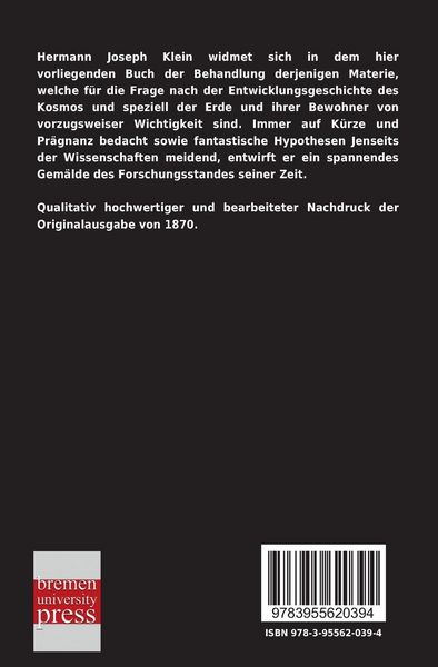 Produktbild: Entwicklungsgeschichte des Kosmos